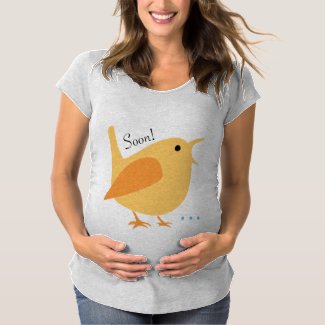 Soon! Baby Boy Happy Chick Maternity Shirt