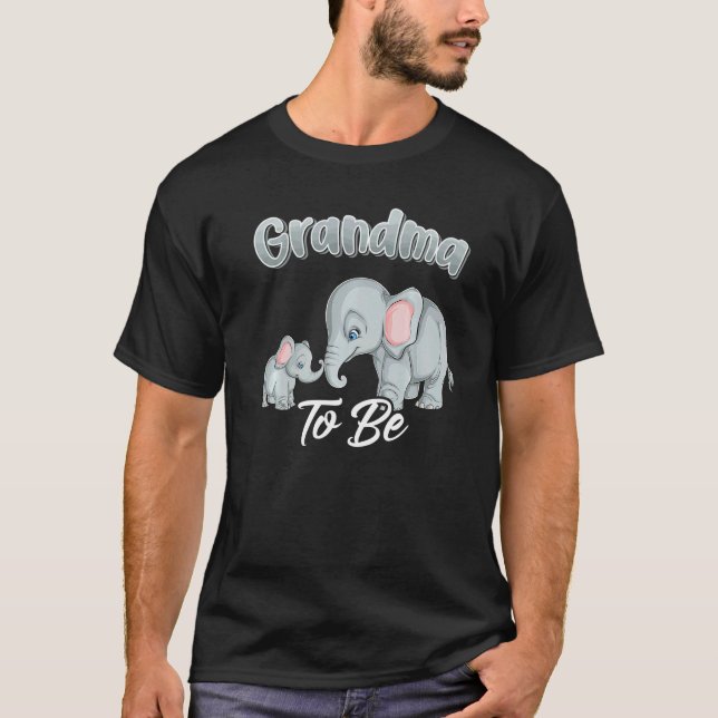 Soon Grandma To Be Elephants For Baby Shower Gende T-Shirt (Front)