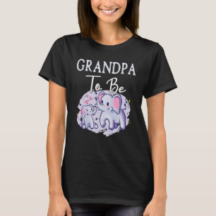 Soon Grandpa To Be Elephants For Baby Shower Gende T-Shirt