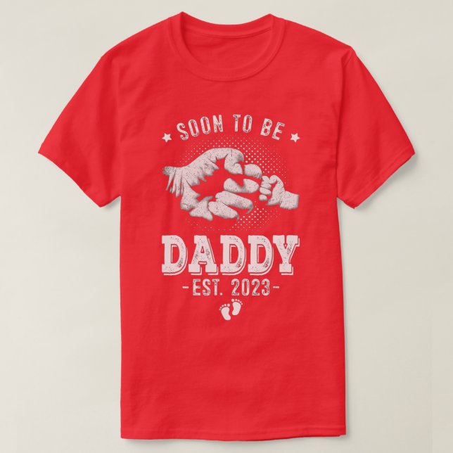 Soon o Be Daddy Est 2023 Pregnancy Announcement  T-Shirt (Design Front)