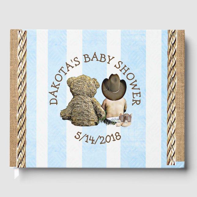 Soon to b Lil "Cowboy Baby Shower Guestbook (Front)