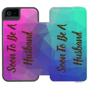 Soon To Be A Husband With Rainbow Colors BG iPhone SE/5/5s Wallet Case
