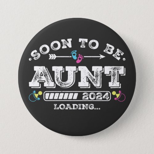 Soon to Be Aunt 2024 Loading Round Button