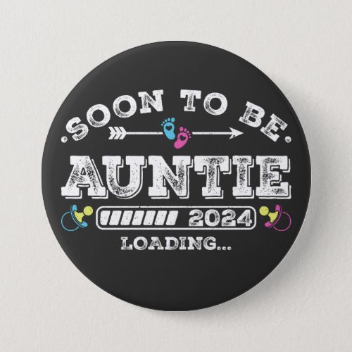Soon to Be Auntie 2024 Loading Round Button