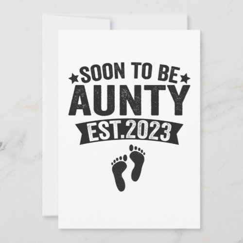 Soon To Be Aunty 2023 Funny New Born Baby Gift Thank You Card