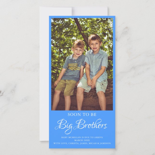 Soon to be Big Brother Pregnancy  Announcement (Front)