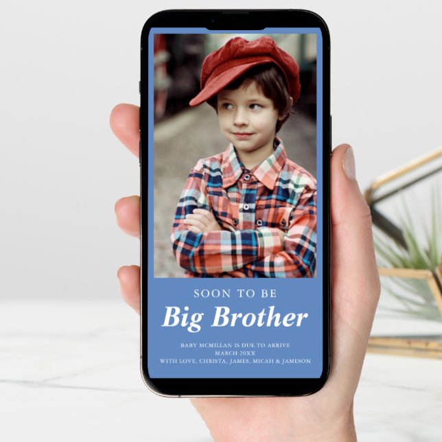 Soon to Be Big Brother's Photo Pregnancy Announcement (Front Digital)
