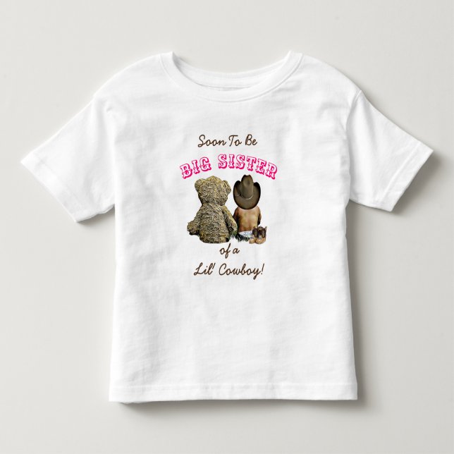 Soon to Be Big Sister Pregnancy Announcement Toddler T-shirt (Front)