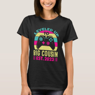 Soon To Be Cousin 2023 Gamer Girl Leveled Up To Bi T-Shirt