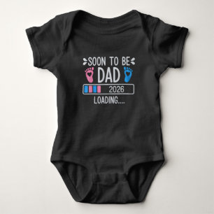 Soon to Be Dad 2026 Loading Pregnancy Announcement Baby Bodysuit