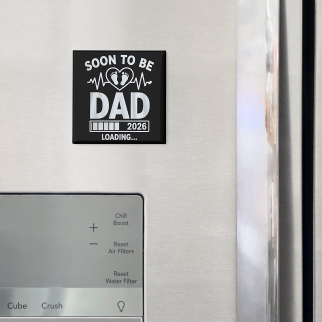 Soon to Be Dad 2026 Loading Pregnancy Announcement Magnet