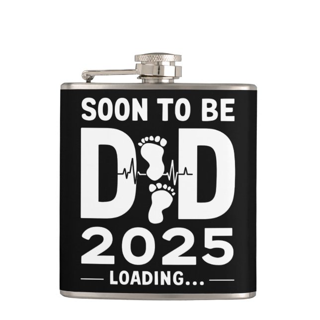 Soon To Be Dad Est 2025 New Dad To Be  Flask (Front)