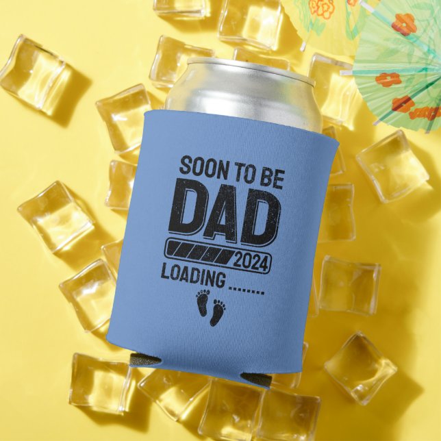 Soon To Be Dad To Be Pregnancy Announcement Can Cooler (In Situ Summer)