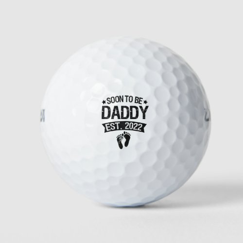 Soon To Be daddy 2022 Funny New Born Baby Gift Golf Balls