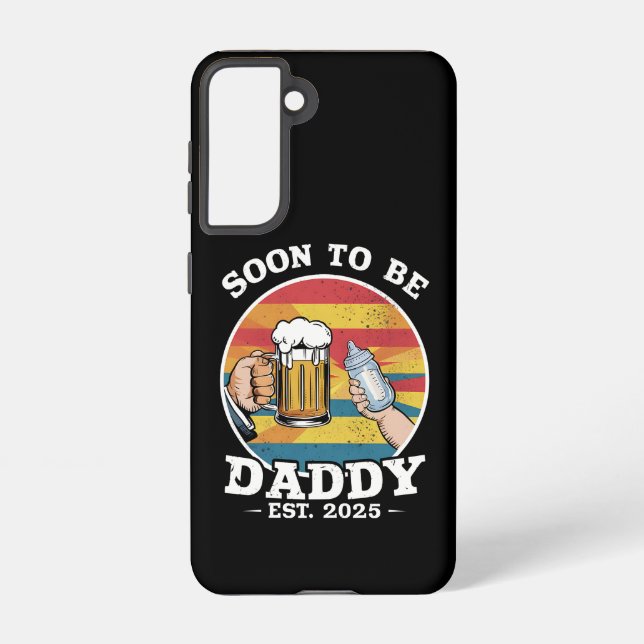 Soon To Be Daddy 2025 First Time Daddy 2025 Retro  Samsung Galaxy Case (Back)