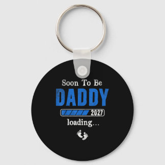 Soon to be daddy 2027 est 2027 father's day first keychain