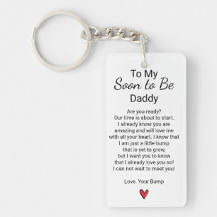 Soon to Be Daddy Baby Poem with Ultrasonography Keychain