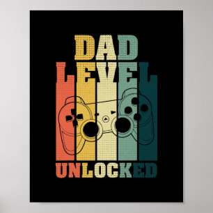 Soon To Be Father Dad Level Unlocked Pregnancy Poster