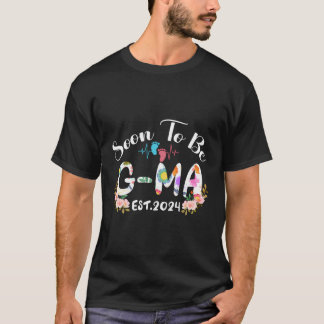 Soon To Be G-Ma 2024 Flower Family Cute Promoted F T-Shirt