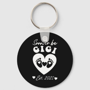 Soon To Be Gigi 2025 Mothers Day First Time Mom Pr Keychain