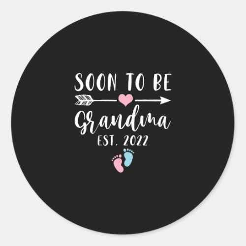 Soon To Be Grandma 2022 For New Grandma Classic Round Sticker