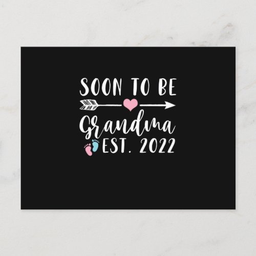 Soon To Be Grandma 2022 Mothers Day Announcement Postcard