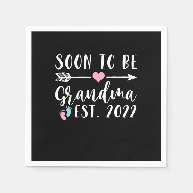 Soon To Be Grandma 2022 Mother's Day Napkins (Front)