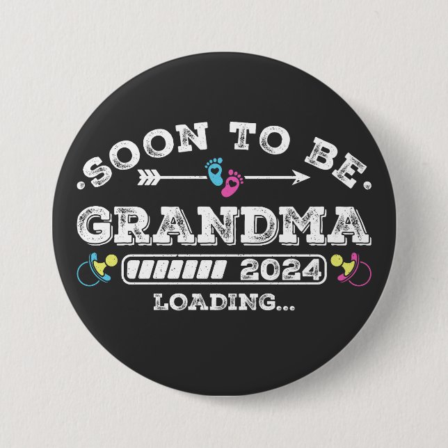 Soon to Be Grandma 2024 Loading Round Button (Front)