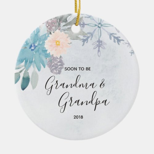 Soon to be Grandma  Grandpa Christmas Ornament