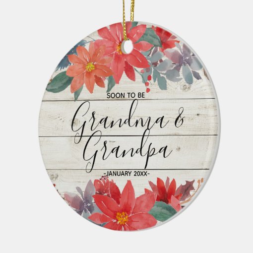 Soon To Be Grandma & Grandpa Ornament Gift Zazzle