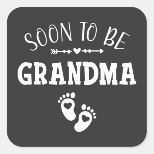 Soon to Be Grandma Promoted to Grandma Square Sticker