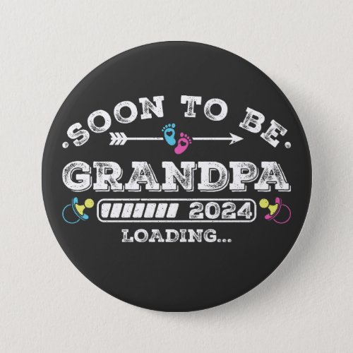 Soon to Be Grandpa 2024 Loading Round Button