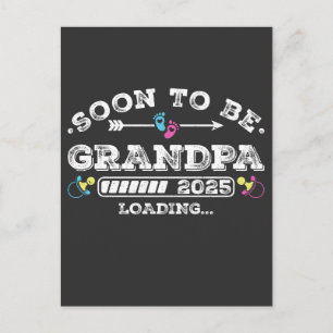 Soon to Be Grandpa 2025 Loading Postcard