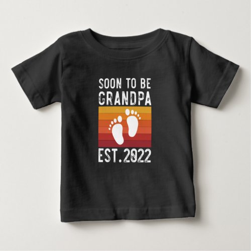 Soon To Be Grandpa Est 2022 Grandpa Funny Gift Baby T_Shirt