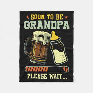 Soon To Be Grandpa Est 2025 Pregnancy Announcement Fleece Blanket