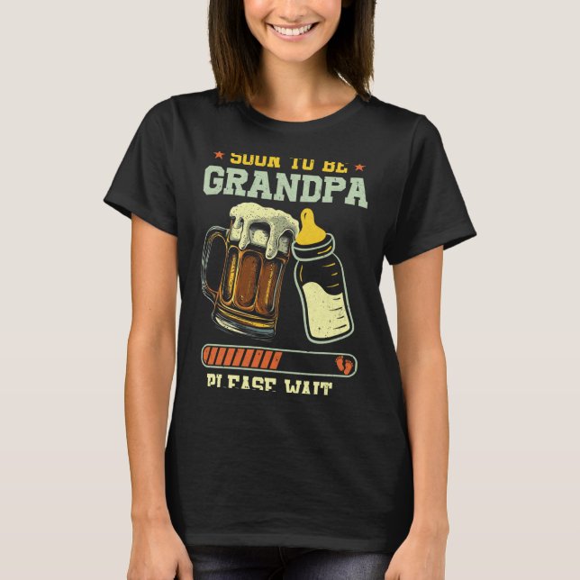 Soon To Be Grandpa Est 2025 Pregnancy Announcement T-Shirt (Front)