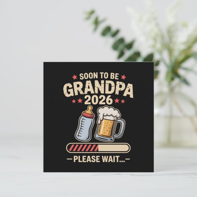 Soon to Be Grandpa Est 2026 Baby Announcement  (Standing Front)