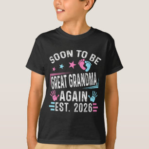 Soon To Be Great Grandma Again Est. 2026 Vintage G T-Shirt
