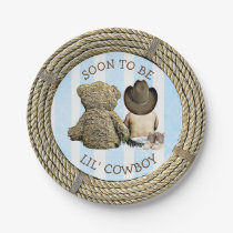 Soon to be Lil' Cowboy Baby Shower Cake Plates