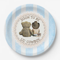 Soon to be Lil' Cowboy Baby Shower Paper Plates