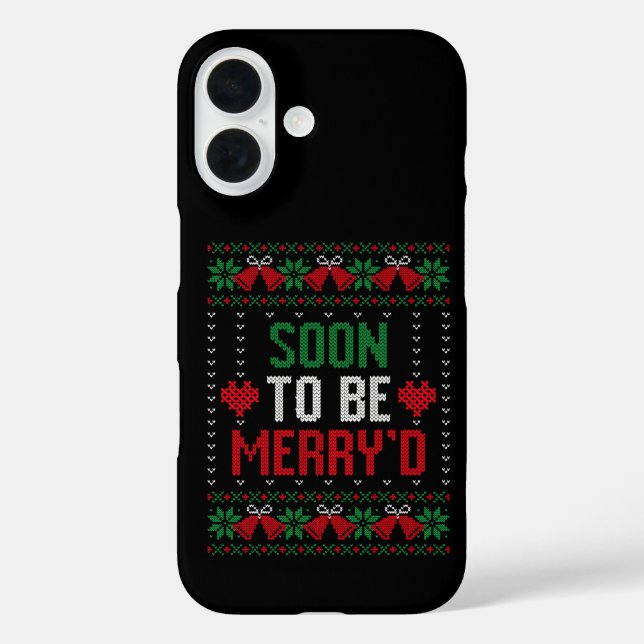 Soon to be Married Merry'd Christmas Bride & Groom Case-Mate iPhone Case (Back)