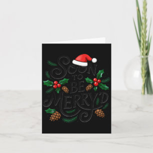 Soon To Be Merry'd Christmas Engaged Fiance Santa  Card
