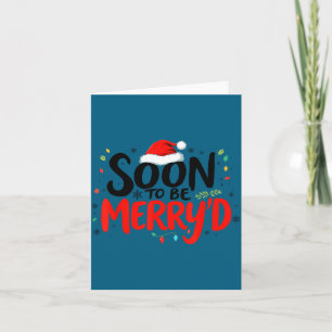 Soon To Be Merry'd Christmas Engaged Fiance Santa  Card