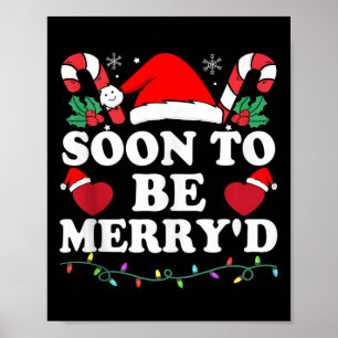 Soon To Be Merry'd Engaged Matching Couples Christ Poster