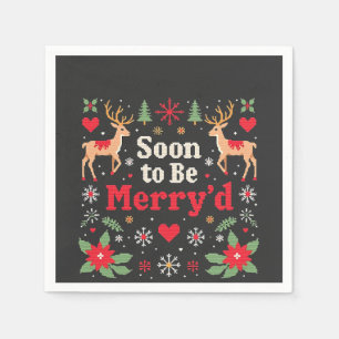Soon to Be Merry'd Funny Christmas Couples Napkins