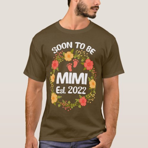 Soon To Be Mimi 2022 Mom Women Mothers Day  retro T_Shirt