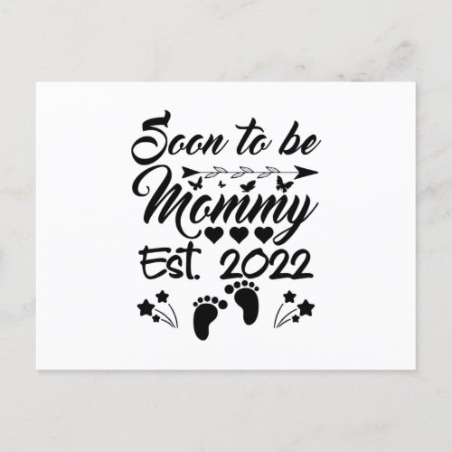 Soon To Be Mommy 2022 Mothers Day First Time Announcement Postcard