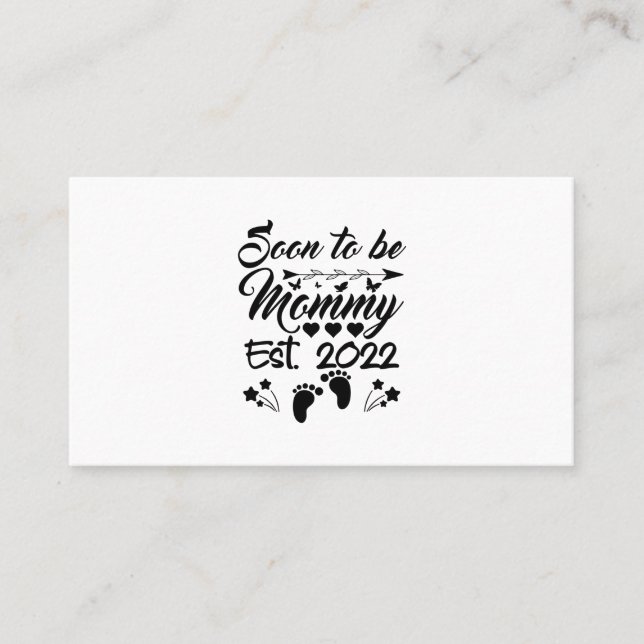 Soon To Be Mommy 2022 Mother's Day First Time Business Card (Front)
