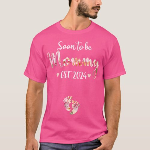 Soon to be mommy est 2024 for mom pregnancy announ T_Shirt
