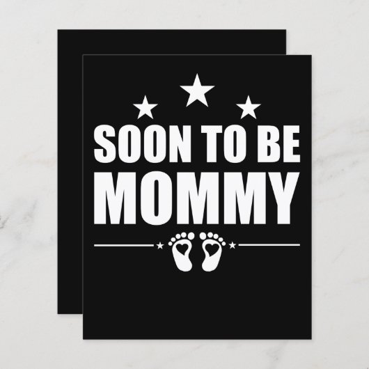 Soon To Be Mommy Pregnancy Announcement Reveal Mom (Front/Back)